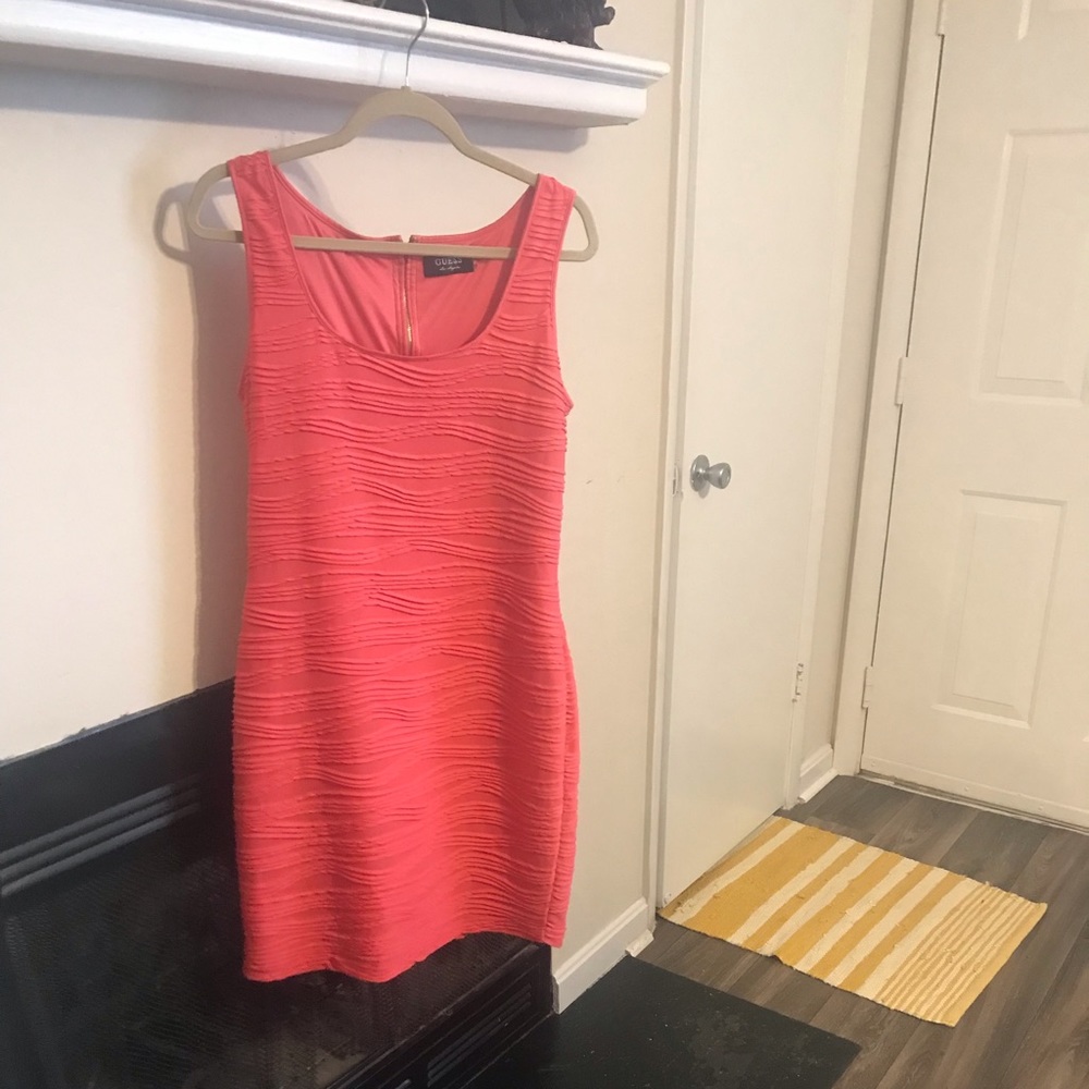 Coral bodycon. Size 10